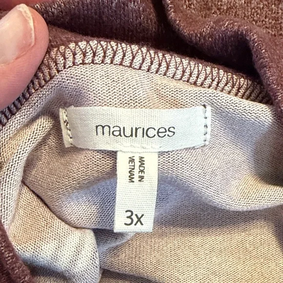 Maurices Brown Plaid Cowl Neck Sweater - Picture 4 of 4